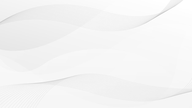 Futurístico fondo abstracto de color blanco con líneas ondas diseño de fondo de banner vectorial