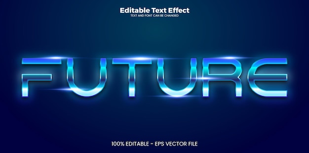 Futuro efecto de texto editable en estilo de tendencia moderna.