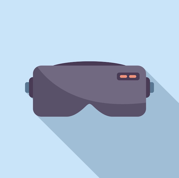 Vector futuro vr gafas icono plano vector 3d auricular humano cibernético