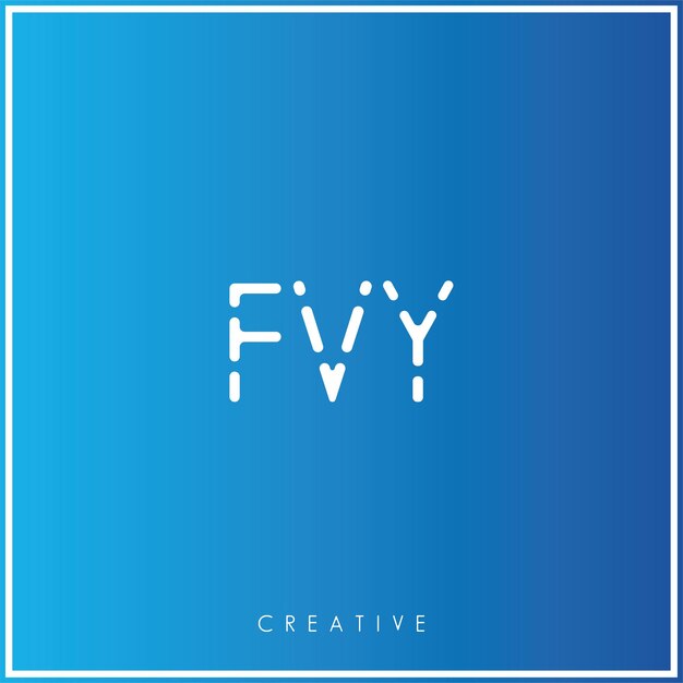 FVY Premium Vector último diseño de logotipo Diseño creativo de logotipo Ilustración vectorial Logotipo mínimo Monograma