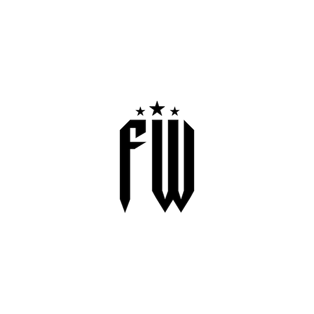 FW monograma logotipo diseño letra texto nombre símbolo monocromo logotipo alfabeto carácter simple logotipo