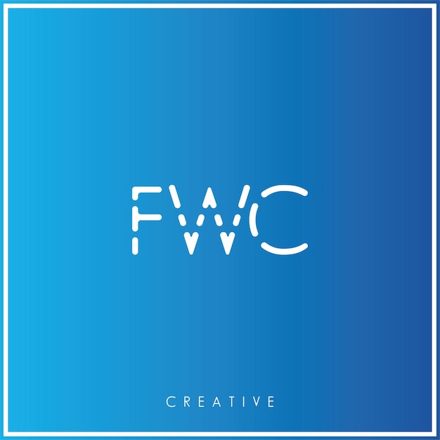 FWC Premium Vector último diseño de logotipo Diseño creativo de logotipo Ilustración vectorial Logotipo mínimo Monograma