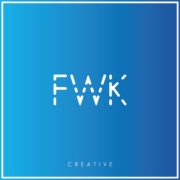 FWK Premium Vector último diseño de logotipo Diseño creativo de logotipo Ilustración vectorial Logotipo mínimo Monograma