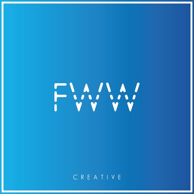 FWW Premium Vector último diseño de logotipo Diseño creativo de logotipo Ilustración vectorial Logotipo mínimo Monograma
