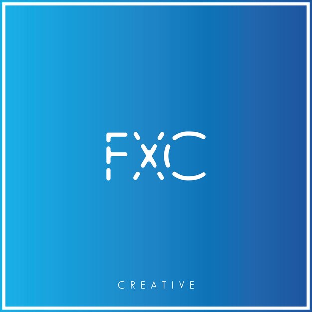 FXC Premium Vector último diseño de logotipo diseño creativo de logotipo ilustración vectorial monograma de logotipo mínimo
