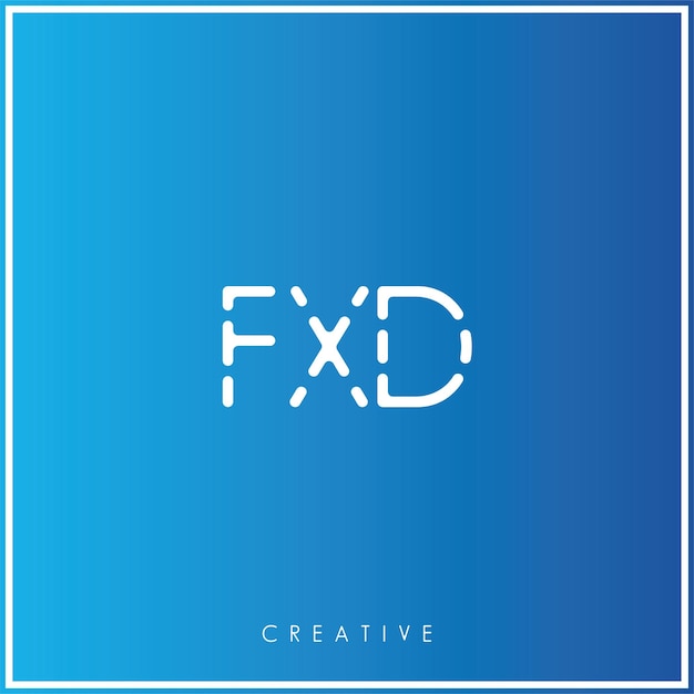 FXD Premium Vector último diseño de logotipo Diseño creativo de logotipo Ilustración vectorial Logotipo mínimo Monograma