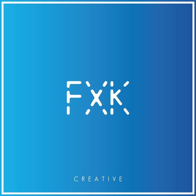 FXK Premium Vector último diseño de logotipo Diseño creativo de logotipo Ilustración vectorial Logotipo mínimo Monograma