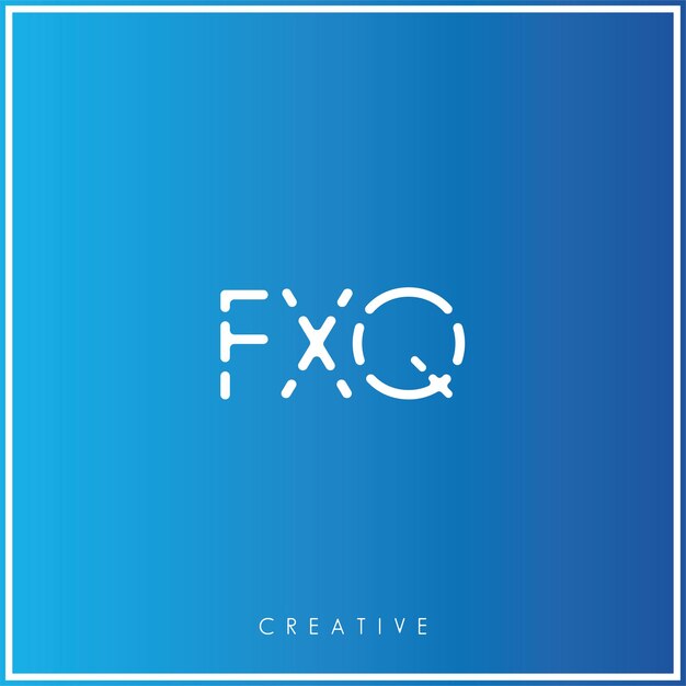FXQ Premium Vector último diseño de logotipo Diseño creativo de logotipo Ilustración vectorial Logotipo mínimo Monograma