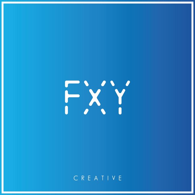 FXY Premium Vector último diseño de logotipo Diseño creativo de logotipo Ilustración vectorial Logotipo mínimo Monograma