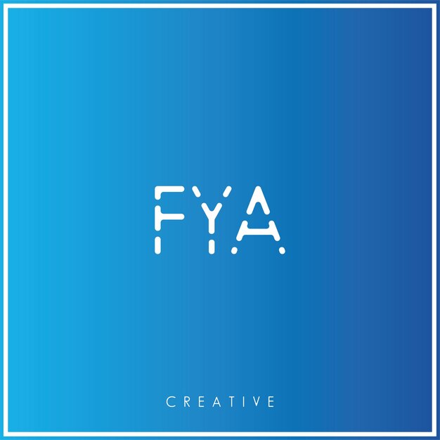 FYA Premium Vector último diseño de logotipo Diseño creativo de logotipo Ilustración vectorial Logotipo mínimo Monograma