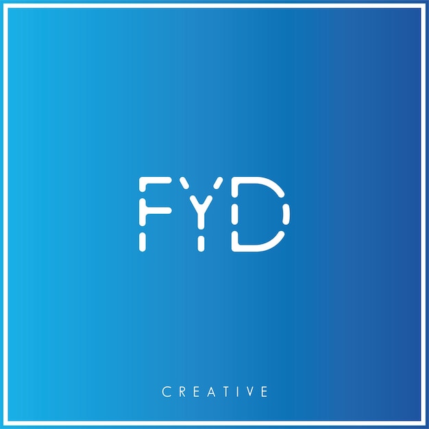 FYD Premium Vector último diseño de logotipo Diseño creativo de logotipo Ilustración vectorial Logotipo mínimo Monograma