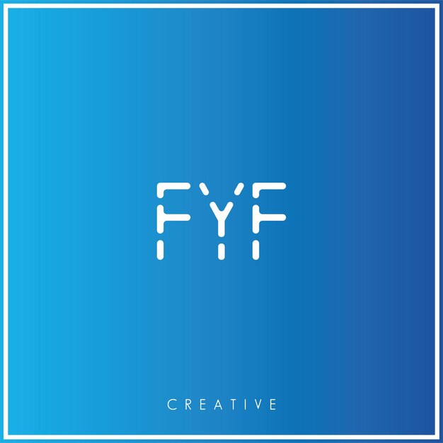 FYF Premium Vector último diseño de logotipo Diseño creativo de logotipo Ilustración vectorial Logotipo mínimo Monograma