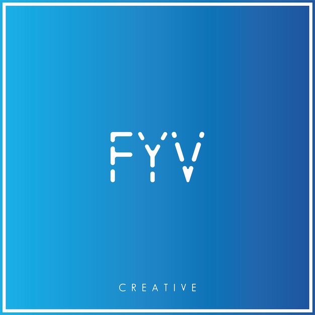 FYV Premium Vector último diseño de logotipo Diseño creativo de logotipo Ilustración vectorial Logotipo mínimo Monograma