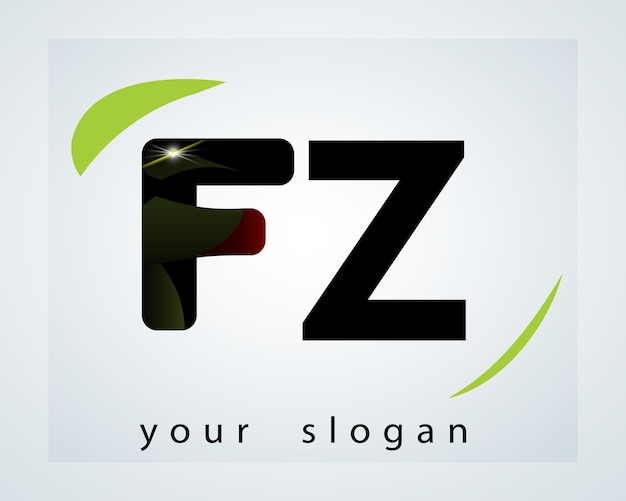 Fz conjunto de logotiposFz LOGOFz resumenFz diseño de logotipo de monogramaFz alfabeto creativo y único