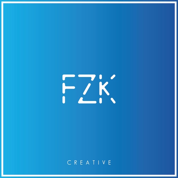FZK Premium Vector último diseño de logotipo Diseño creativo de logotipo Ilustración vectorial Logotipo mínimo Monograma