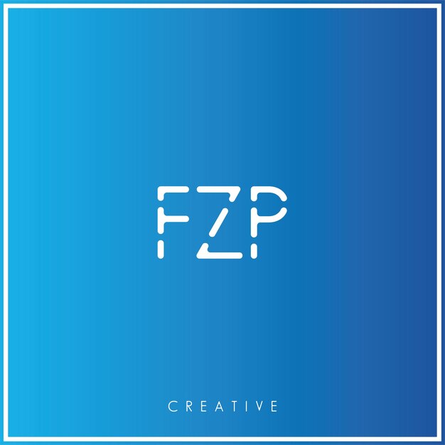 FZP Premium Vector último diseño de logotipo Diseño creativo de logotipo Ilustración vectorial Logotipo mínimo Monograma