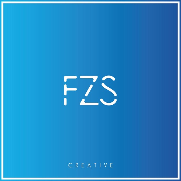 FZS Premium Vector último diseño de logotipo Diseño creativo de logotipo Ilustración vectorial Logotipo mínimo Monograma