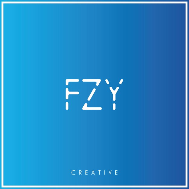 FZY Premium Vector último diseño de logotipo Diseño creativo de logotipo Ilustración vectorial Logotipo mínimo Monograma