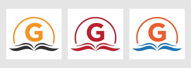 G Carta Educación Logo Libro Concepto Formación Carrera Signo Universidad Academia Graduación Diseño de logotipo