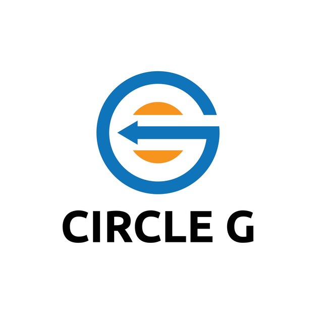 G Círculo Letra Flecha Dirección Templata de logotipo de negocio de la empresa