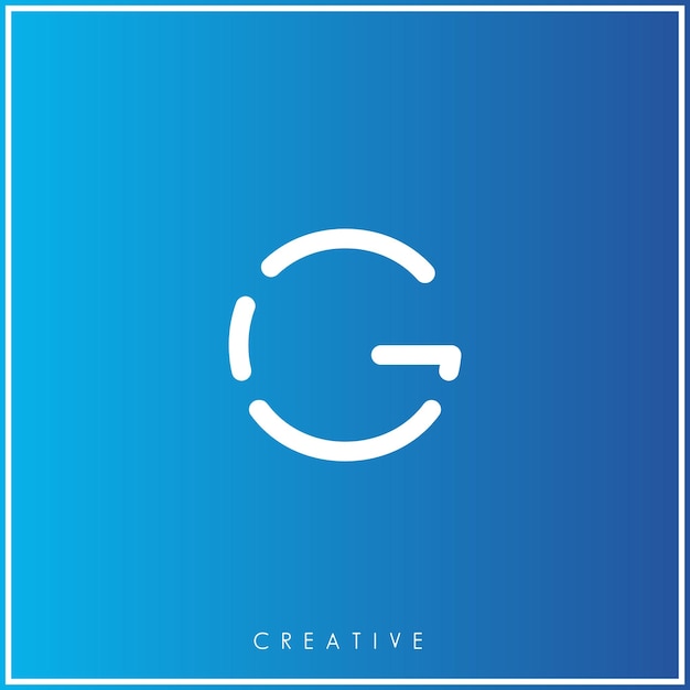 G Creativo último diseño de logotipo Premium Vector letras Logo Vector Ilustración logo de azul
