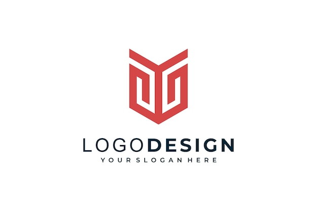 G iniciales escudo logotipo monograma diseños plantillas modernas protección corona simple