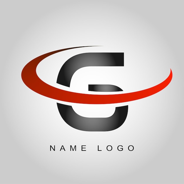G letra tipográfica idea de logotipo diseño moderno