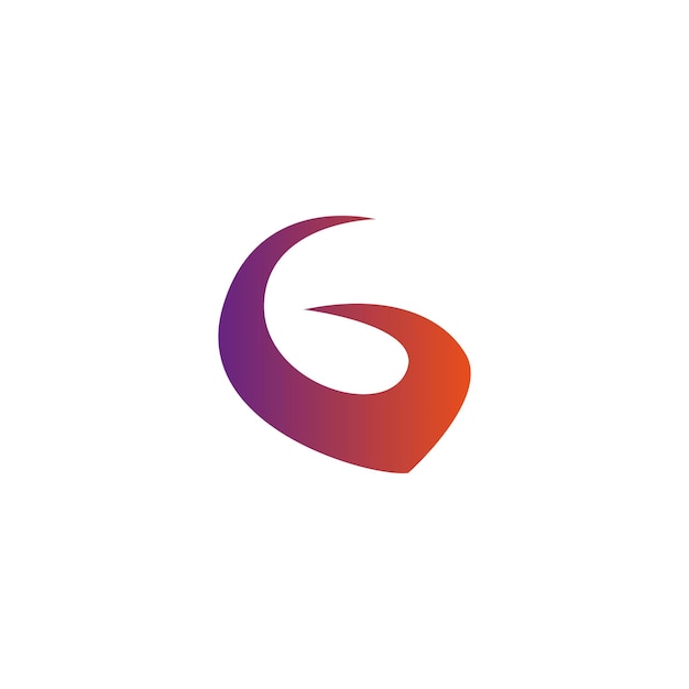 Vector g logo una marca símbolo diseño gráfico minimalista logo