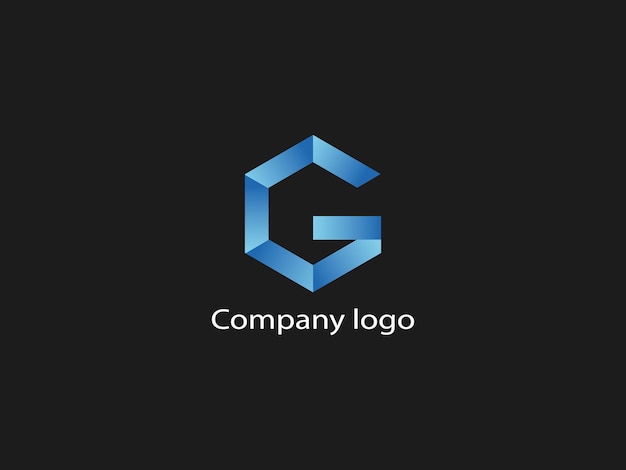 g el logotipo de la letra moderna