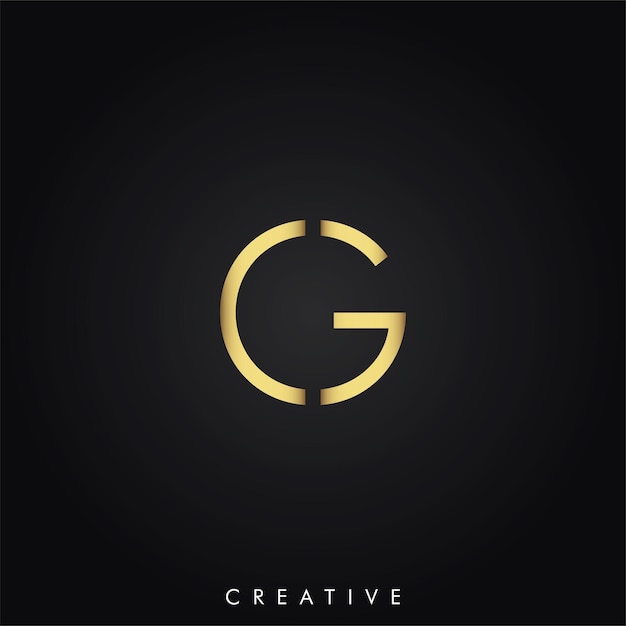 G Premium Vector Dorado Último logotipo Ilustración vectorial Logotipo creativo Diseño de monograma de logotipo de lujo