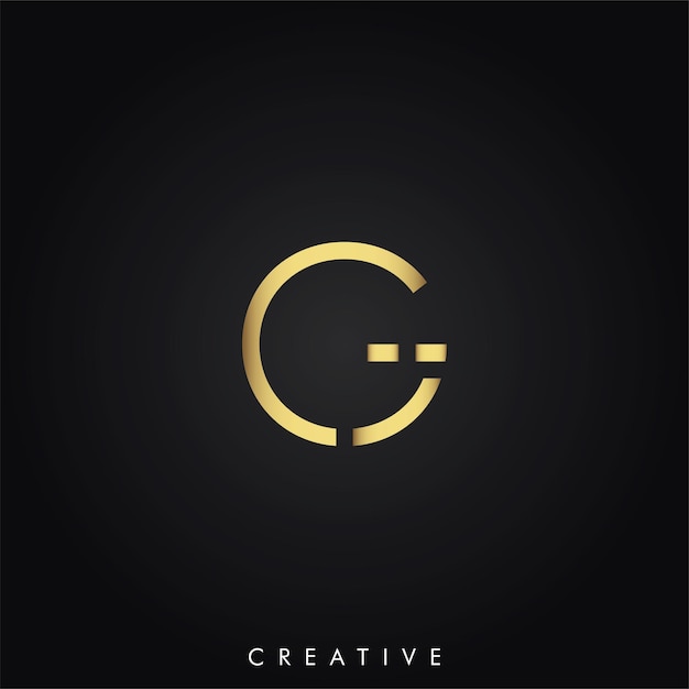 G Premium Vector Dorado Último logotipo Ilustración vectorial Logotipo creativo Diseño de monograma de logotipo de lujo