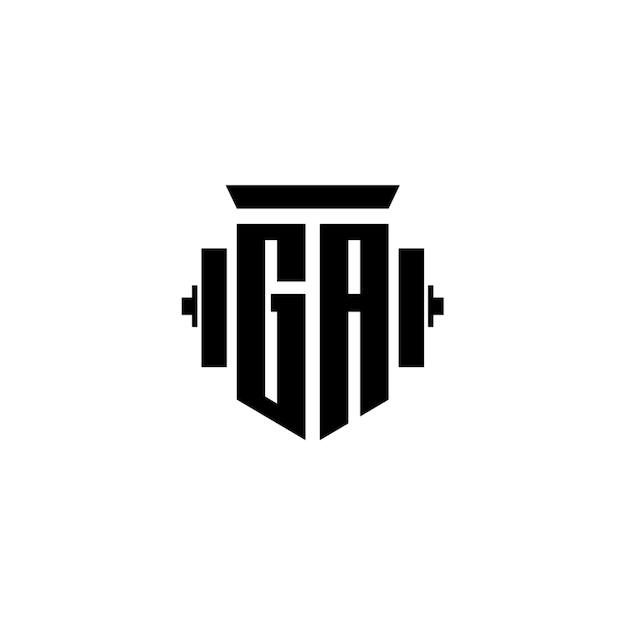 GA monograma logotipo diseño carta texto nombre símbolo monocromo logotipo alfabeto carácter simple logotipo