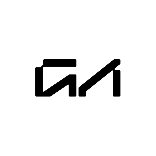 GA monograma logotipo diseño carta texto nombre símbolo monocromo logotipo alfabeto carácter simple logotipo
