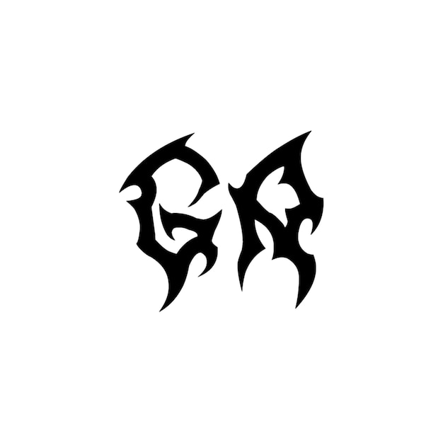 GA monograma logotipo diseño carta texto nombre símbolo monocromo logotipo alfabeto carácter simple logotipo