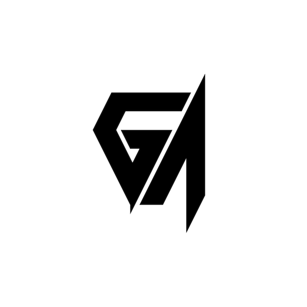 GA monograma logotipo diseño carta texto nombre símbolo monocromo logotipo alfabeto carácter simple logotipo