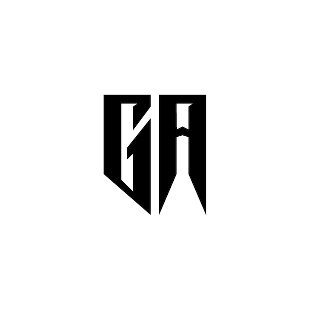 GA monograma logotipo diseño carta texto nombre símbolo monocromo logotipo alfabeto carácter simple logotipo