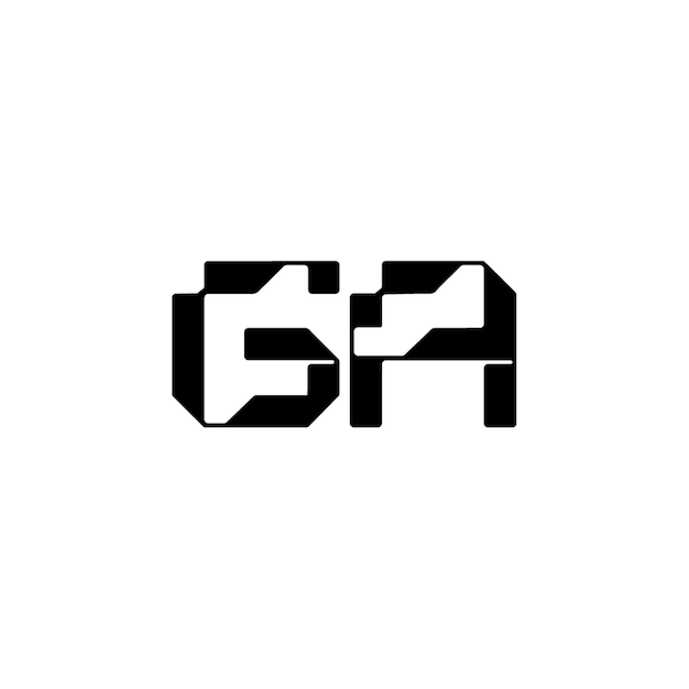 GA monograma logotipo diseño carta texto nombre símbolo monocromo logotipo alfabeto carácter simple logotipo
