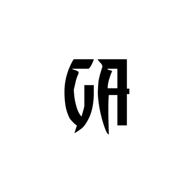 GA monograma logotipo diseño carta texto nombre símbolo monocromo logotipo alfabeto carácter simple logotipo