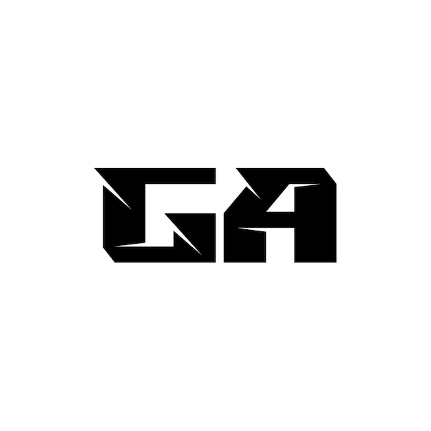 GA monograma logotipo diseño carta texto nombre símbolo monocromo logotipo alfabeto carácter simple logotipo