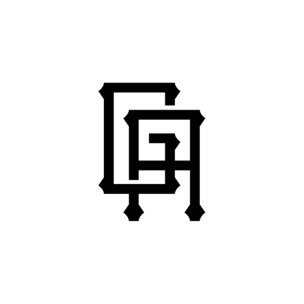 GA monograma logotipo diseño carta texto nombre símbolo monocromo logotipo alfabeto carácter simple logotipo