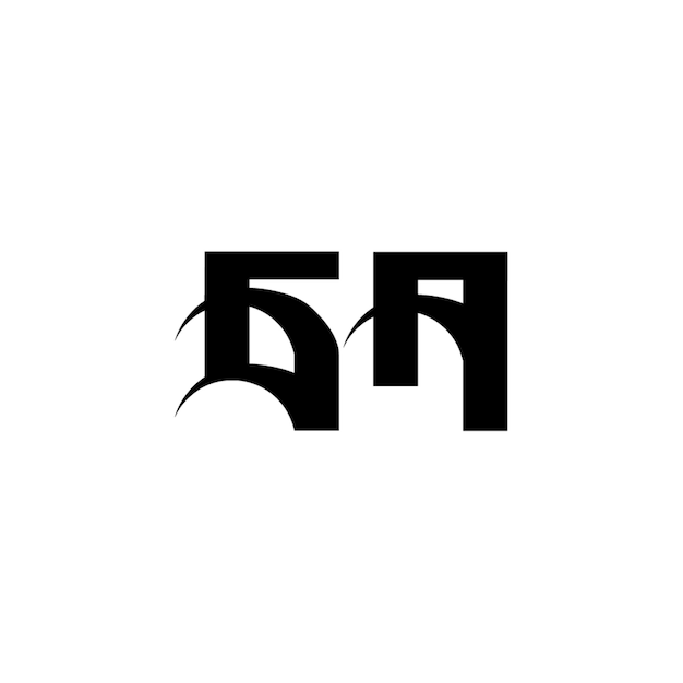 GA monograma logotipo diseño carta texto nombre símbolo monocromo logotipo alfabeto carácter simple logotipo