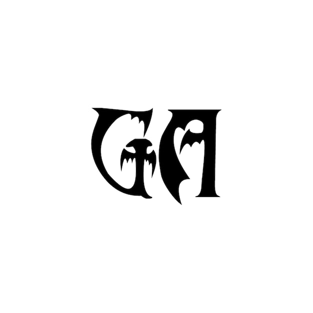 GA monograma logotipo diseño carta texto nombre símbolo monocromo logotipo alfabeto carácter simple logotipo