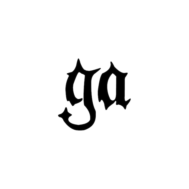 GA monograma logotipo diseño carta texto nombre símbolo monocromo logotipo alfabeto carácter simple logotipo