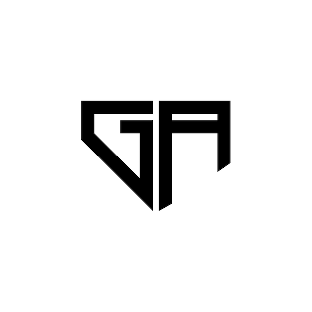 GA monograma logotipo diseño carta texto nombre símbolo monocromo logotipo alfabeto carácter simple logotipo
