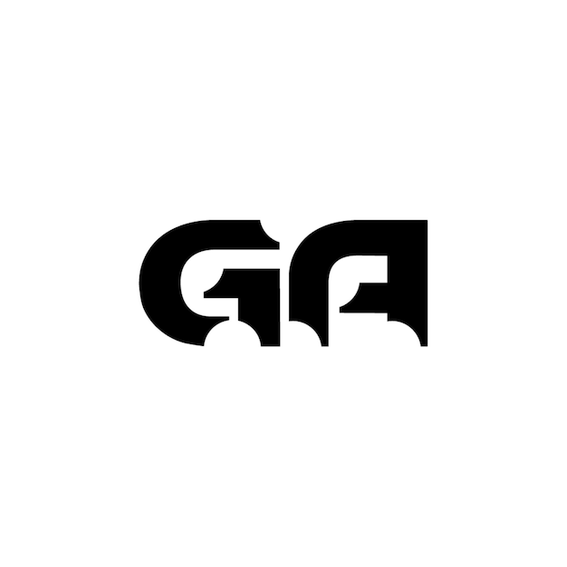 GA monograma logotipo diseño carta texto nombre símbolo monocromo logotipo alfabeto carácter simple logotipo