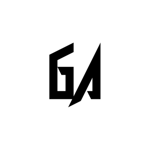 GA monograma logotipo diseño carta texto nombre símbolo monocromo logotipo alfabeto carácter simple logotipo