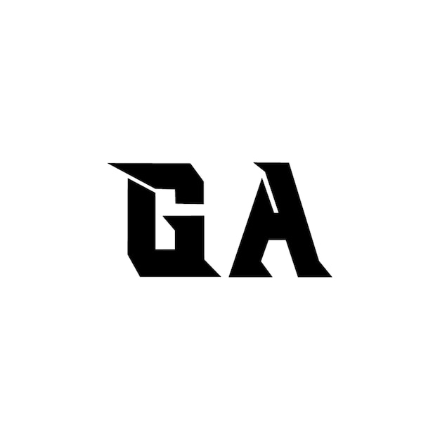GA monograma logotipo diseño carta texto nombre símbolo monocromo logotipo alfabeto carácter simple logotipo