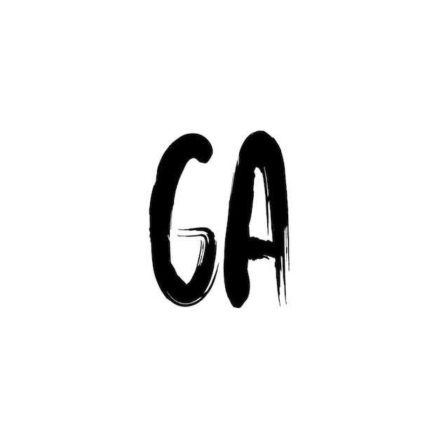 GA monograma logotipo diseño carta texto nombre símbolo monocromo logotipo alfabeto carácter simple logotipo