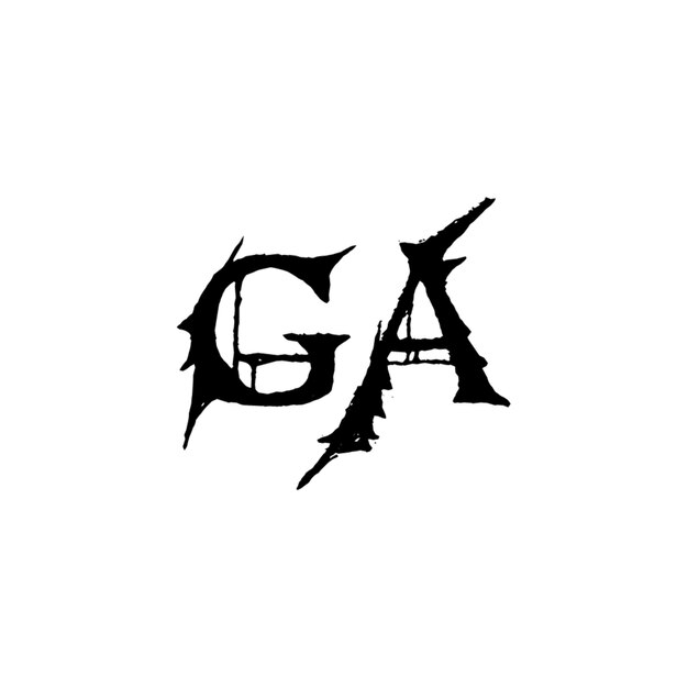 GA monograma logotipo diseño carta texto nombre símbolo monocromo logotipo alfabeto carácter simple logotipo