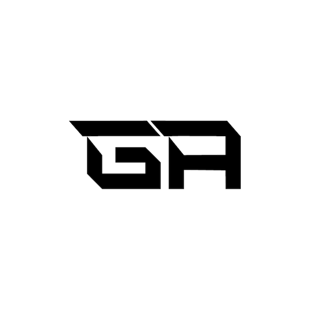 GA monograma logotipo diseño carta texto nombre símbolo monocromo logotipo alfabeto carácter simple logotipo